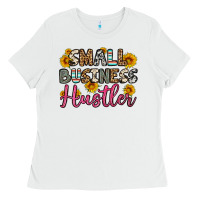 White small business hustler Ladies Tee - OliviaCreatesArt