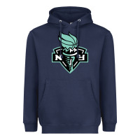 Navy new york women sport Heavyweight Hoodie - linhVisuals