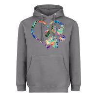 Storm dog paw print tie dye rainbow dog lover rescue retro 70s t shirt Heavyweight Hoodie - linhVisuals