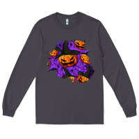 Smoke halloween pumpkin patch  1 Long Sleeve Tee - BundleAndBundleShop