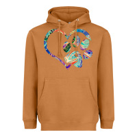 Meerkat dog paw print tie dye rainbow dog lover rescue retro 70s t shirt Heavyweight Hoodie - linhVisuals