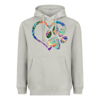 Moon Dust dog paw print tie dye rainbow dog lover rescue retro 70s t shirt Heavyweight Hoodie - linhVisuals