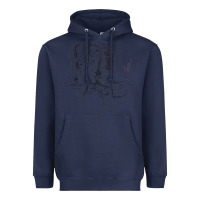 Navy middle earth map [tw] Heavyweight Hoodie - linhVisuals