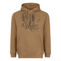 Toasted Coconut middle earth map [tw] Heavyweight Hoodie - linhVisuals