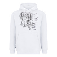 White middle earth map [tw] Heavyweight Hoodie - linhVisuals
