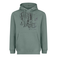 Sage middle earth map [tw] Heavyweight Hoodie - linhVisuals