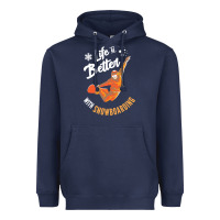 Navy snowboard t  shirt snowboarding i snowboarder i winter sports t  shirt Heavyweight Hoodie - linhVisuals
