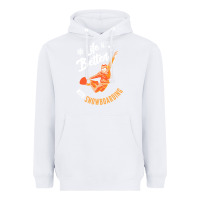 White snowboard t  shirt snowboarding i snowboarder i winter sports t  shirt Heavyweight Hoodie - linhVisuals