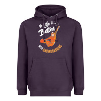 Plum snowboard t  shirt snowboarding i snowboarder i winter sports t  shirt Heavyweight Hoodie - linhVisuals