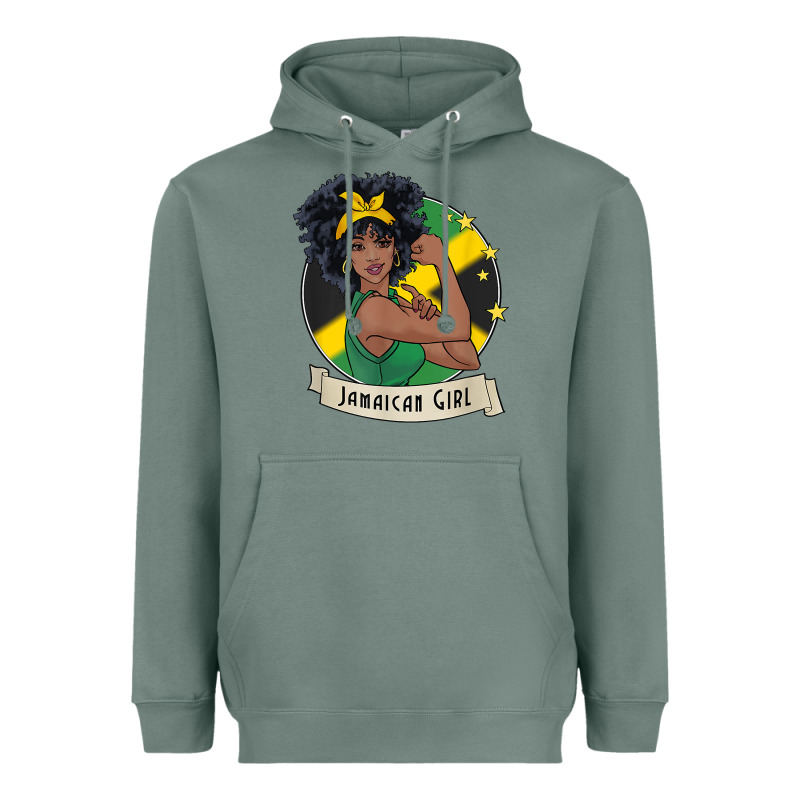 Jamaican Black Woman T Shirt Jamaica Afro Girl Pride Heavyweight Hoodie by linhVisuals | Teevron