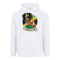 White jamaican black woman t shirt jamaica afro girl pride Heavyweight Hoodie - linhVisuals