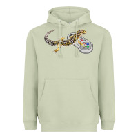 Matcha leopard gecko playing video game lizard & reptiles gamers t shirt Heavyweight Hoodie - linhVisuals