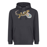 Smoke leopard gecko playing video game lizard & reptiles gamers t shirt Heavyweight Hoodie - linhVisuals