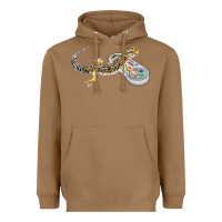 Toasted Coconut leopard gecko playing video game lizard & reptiles gamers t shirt Heavyweight Hoodie - linhVisuals