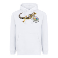 White leopard gecko playing video game lizard & reptiles gamers t shirt Heavyweight Hoodie - linhVisuals