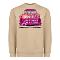 Mushroom truck in october we wear pink Heavyweight Sweatshirt - AdoDesignShop