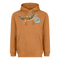 Meerkat leopard gecko playing video game lizard & reptiles gamers t shirt Heavyweight Hoodie - linhVisuals