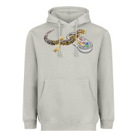 Moon Dust leopard gecko playing video game lizard & reptiles gamers t shirt Heavyweight Hoodie - linhVisuals