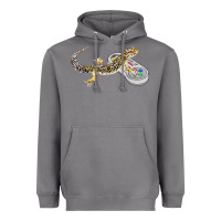 Storm leopard gecko playing video game lizard & reptiles gamers t shirt Heavyweight Hoodie - linhVisuals