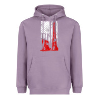 Lavender oilfield shirt   us flag oil rig shirt Heavyweight Hoodie - linhVisuals