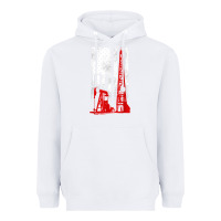 White oilfield shirt   us flag oil rig shirt Heavyweight Hoodie - linhVisuals
