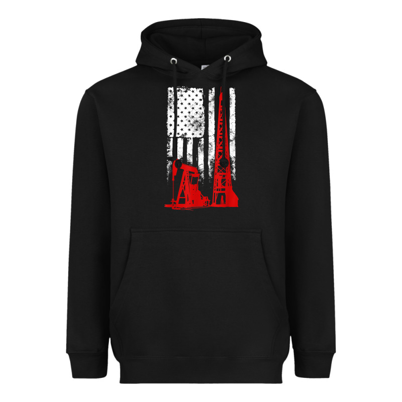 Oilfield Shirt   Us Flag Oil Rig Shirt Heavyweight Hoodie by linhVisuals | Teevron