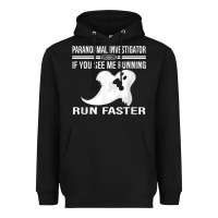 Black paranormal investigator ghost hunting t shirt Heavyweight Hoodie - linhVisuals