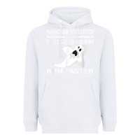 White paranormal investigator ghost hunting t shirt Heavyweight Hoodie - linhVisuals