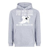 Heather Grey paranormal investigator ghost hunting t shirt Heavyweight Hoodie - linhVisuals