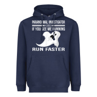 Navy paranormal investigator ghost hunting t shirt Heavyweight Hoodie - linhVisuals