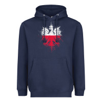 Navy polish eagle  polish pride  polish flag  polish t shirt Heavyweight Hoodie - linhVisuals
