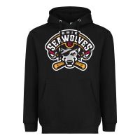 Black sport american Heavyweight Hoodie - linhVisuals