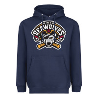 Navy sport american Heavyweight Hoodie - linhVisuals