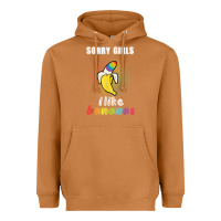 Meerkat mens sorry girl i like bananas funny lgbt gay pride tshirt gifts Heavyweight Hoodie - linhVisuals