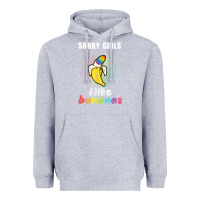 Heather Grey mens sorry girl i like bananas funny lgbt gay pride tshirt gifts Heavyweight Hoodie - linhVisuals