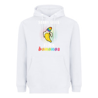 White mens sorry girl i like bananas funny lgbt gay pride tshirt gifts Heavyweight Hoodie - linhVisuals
