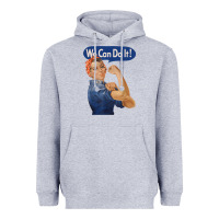 Heather Grey rosie the riveter shirt we can do it feminist retro t shirt Heavyweight Hoodie - linhVisuals