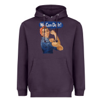 Plum rosie the riveter shirt we can do it feminist retro t shirt Heavyweight Hoodie - linhVisuals