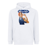White rosie the riveter shirt we can do it feminist retro t shirt Heavyweight Hoodie - linhVisuals