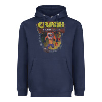 Navy crash bandicoot 1966 Heavyweight Hoodie - linhVisuals