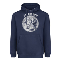 Navy eat the rich Heavyweight Hoodie - linhVisuals