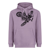 Lavender Eli Tomac Jump Illustration Heavyweight Hoodie - linhVisuals