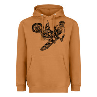 Meerkat Eli Tomac Jump Illustration Heavyweight Hoodie - linhVisuals
