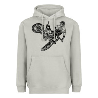 Moon Dust Eli Tomac Jump Illustration Heavyweight Hoodie - linhVisuals