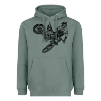 Sage Eli Tomac Jump Illustration Heavyweight Hoodie - linhVisuals