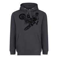 Smoke Eli Tomac Jump Illustration Heavyweight Hoodie - linhVisuals