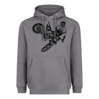Storm Eli Tomac Jump Illustration Heavyweight Hoodie - linhVisuals