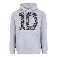 Heather Grey one direction flower [tw] Heavyweight Hoodie - linhVisuals