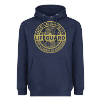 Navy honolulu lifeguard   lifeguard Heavyweight Hoodie - linhVisuals