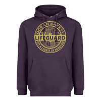 Plum honolulu lifeguard   lifeguard Heavyweight Hoodie - linhVisuals